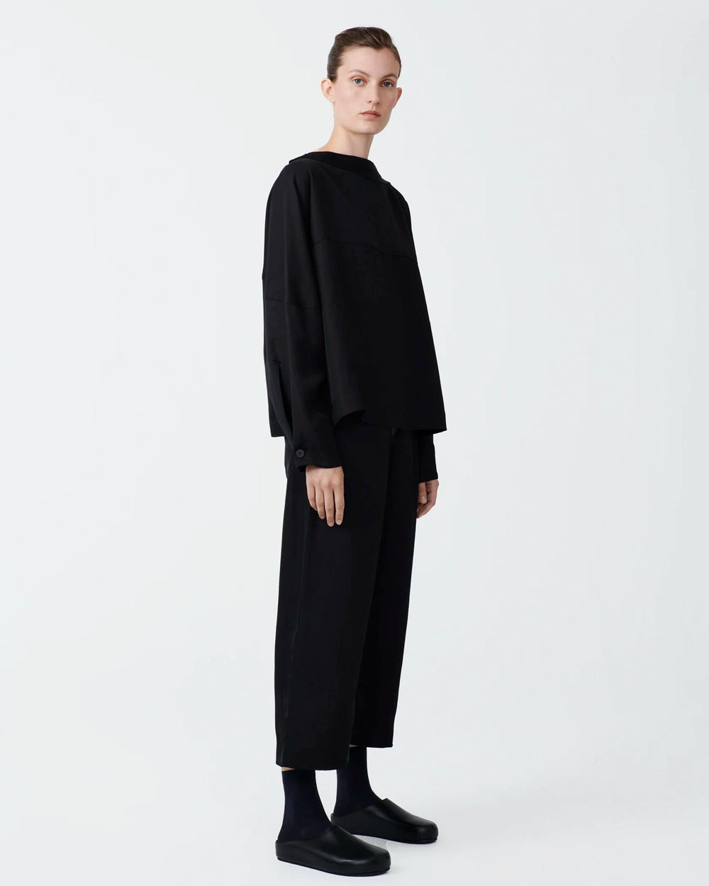 Sarr - Oren Back Long Sleeve Top - Black