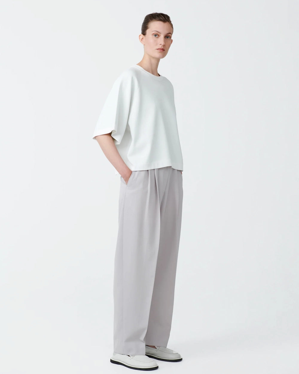 Sperro Double Pleat Pant - Gull Grey