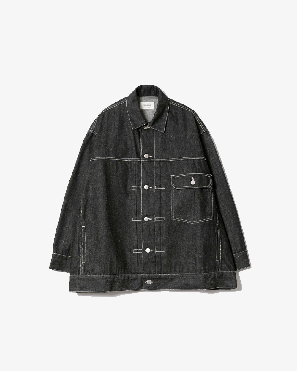 Selvedge Denim Big Blouson - Black