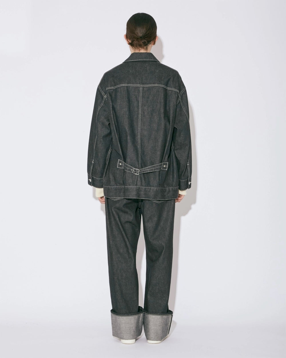 Selvedge Denim Big Blouson - Black