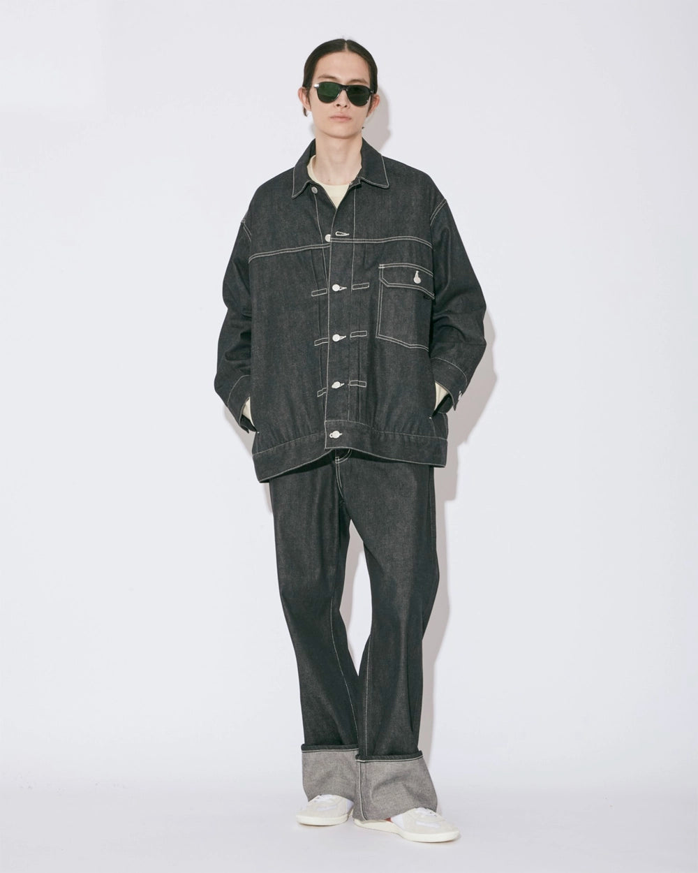 Selvedge Denim Big Blouson - Black