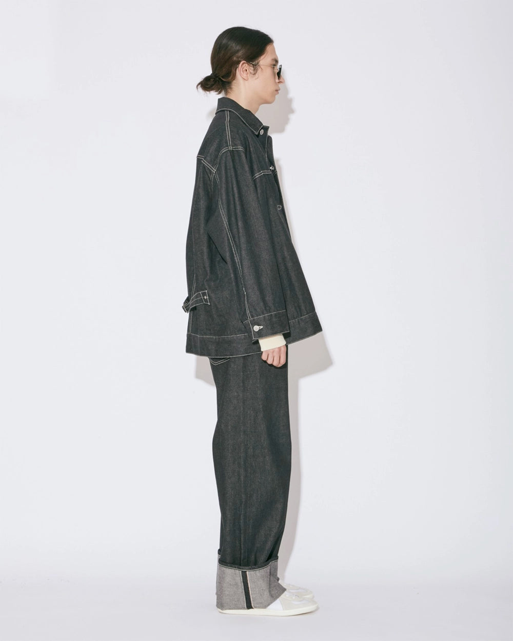 Selvedge Denim Big Blouson - Black