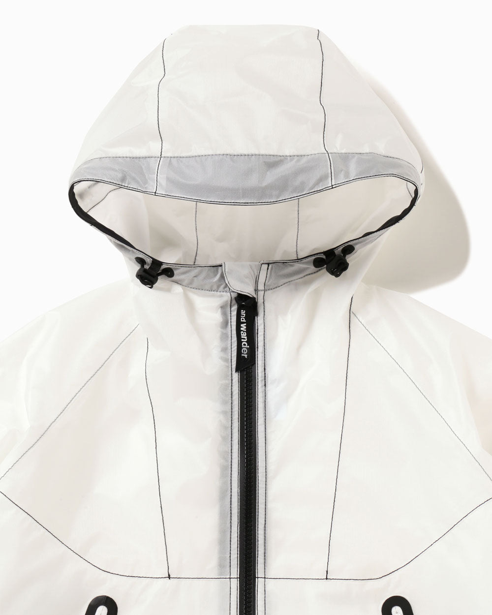 Sheer Loose Fitting Rain Jacket - White