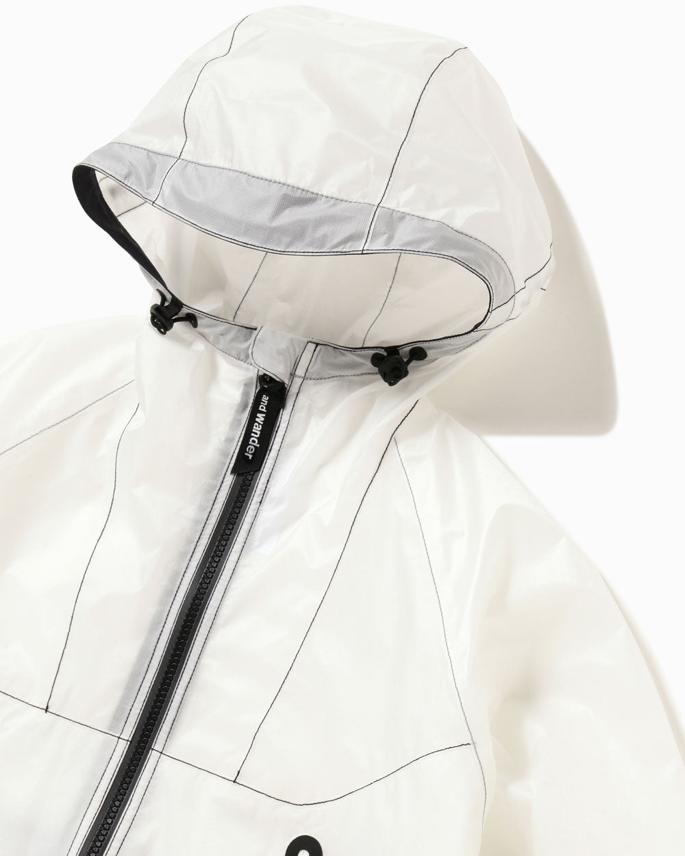 Sheer Loose Fitting Rain Jacket - White