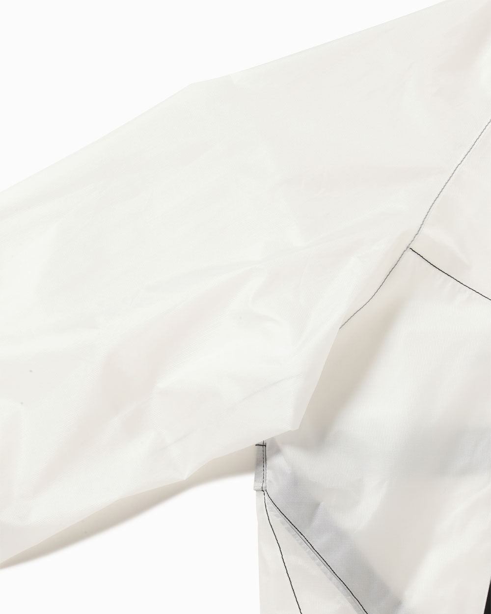 Sheer Loose Fitting Rain Jacket - White