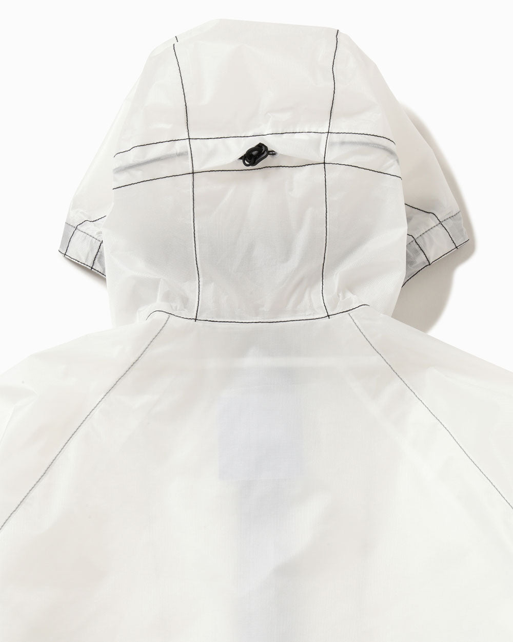 Sheer Loose Fitting Rain Jacket - White