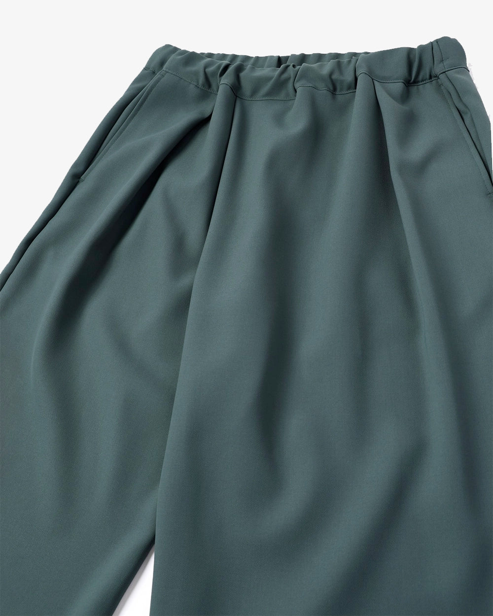 Stretch Double Cloth Wrap Pants - Green