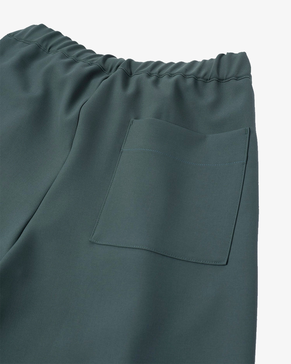 Stretch Double Cloth Wrap Pants - Green