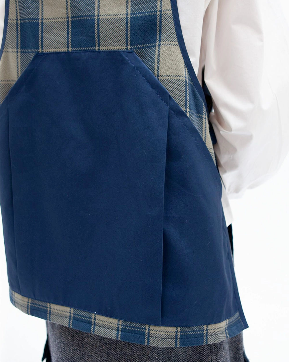 Utility Vest - Indigo Check