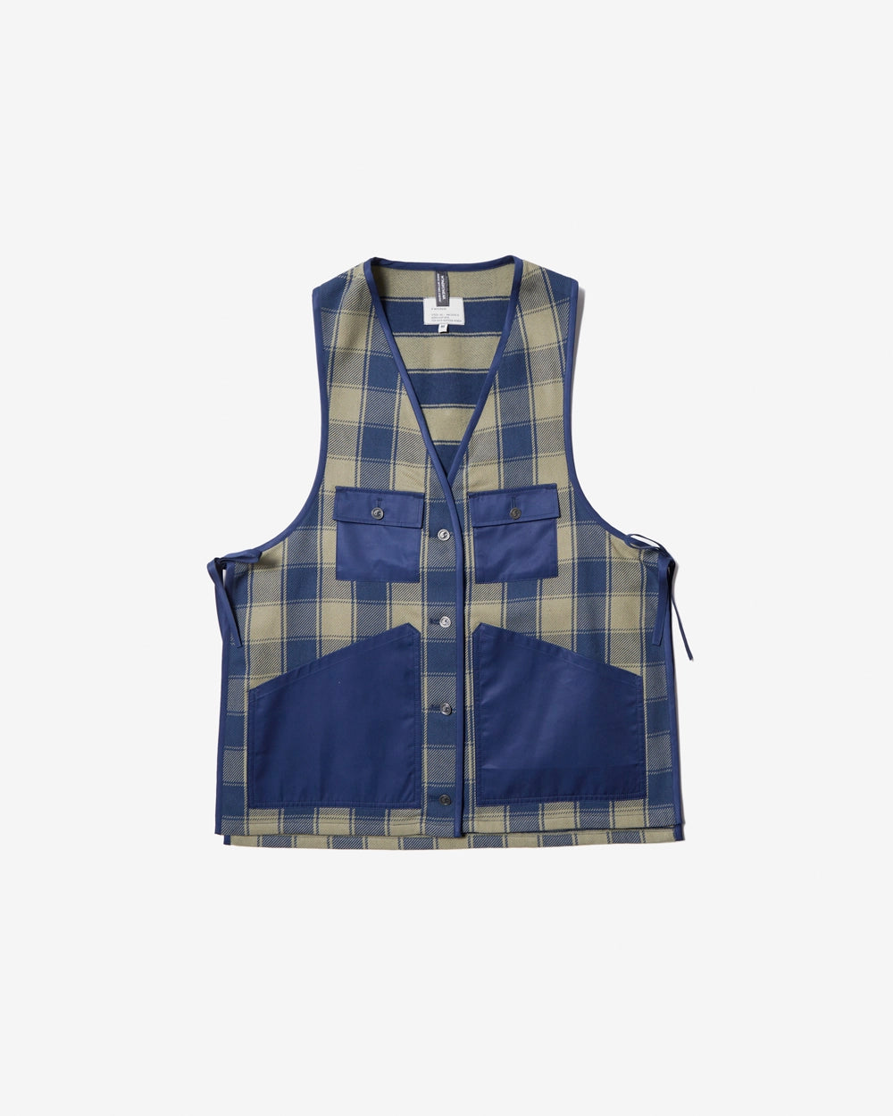 Utility Vest - Indigo Check