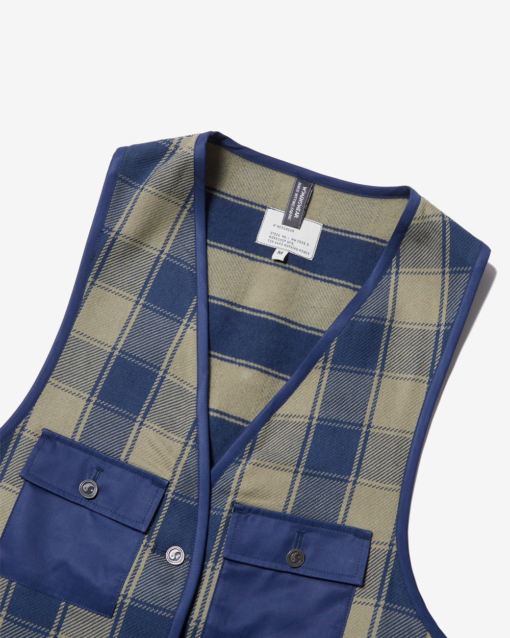 Utility Vest - Indigo Check