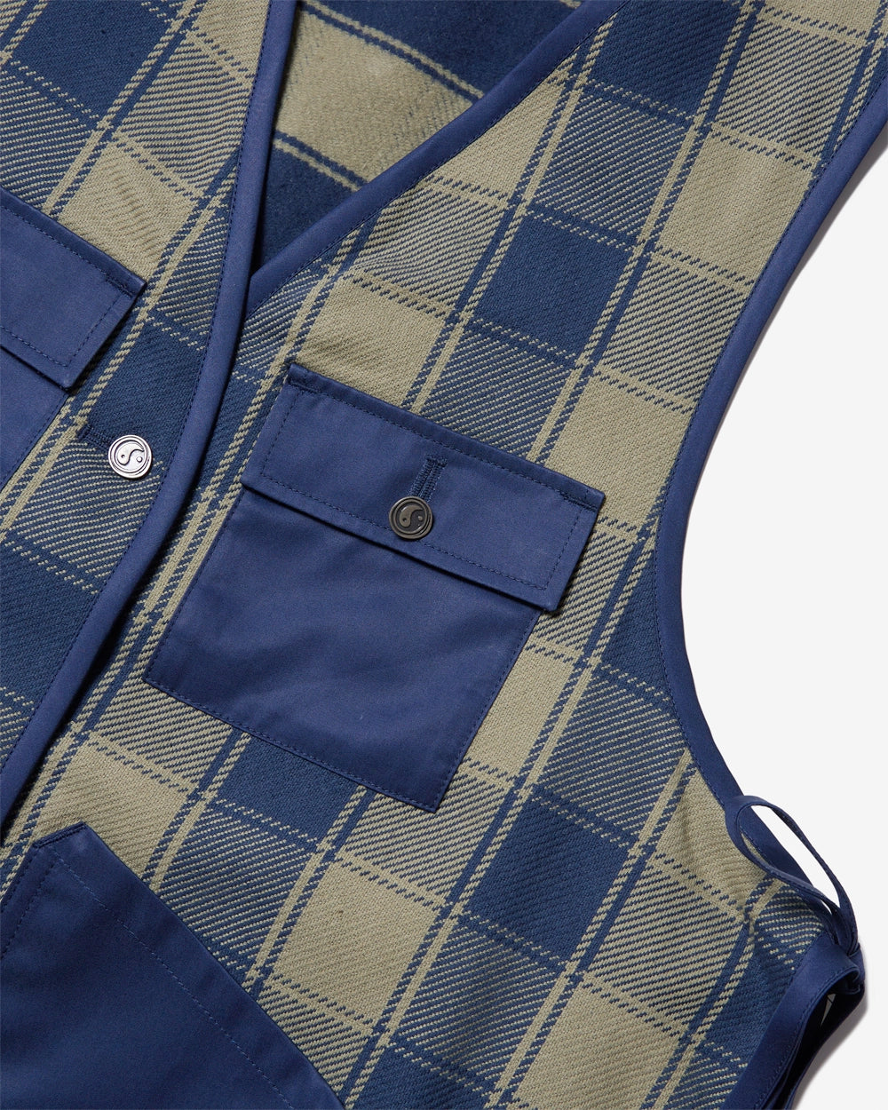 Utility Vest - Indigo Check