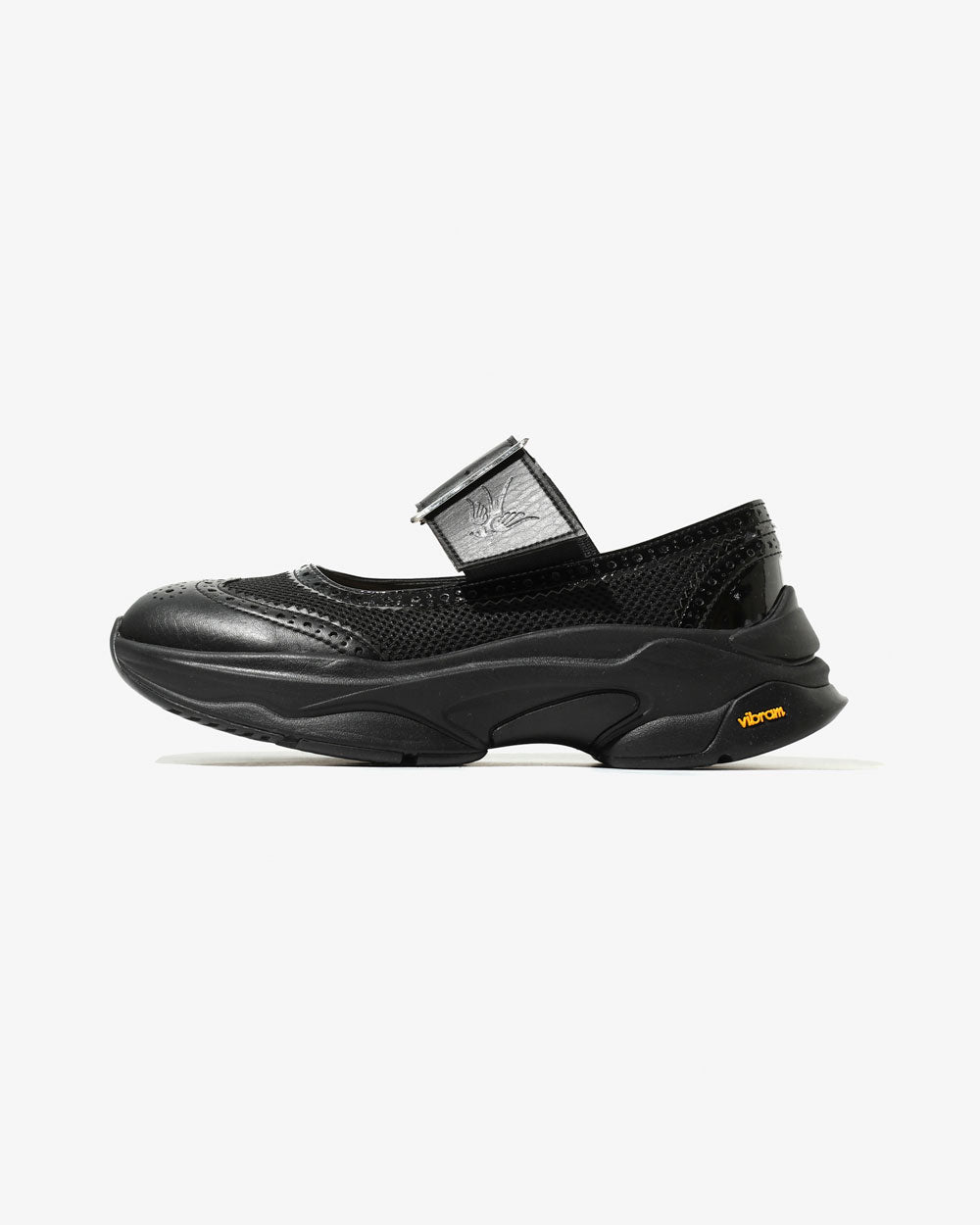 Wing Tip Sneakers - Black