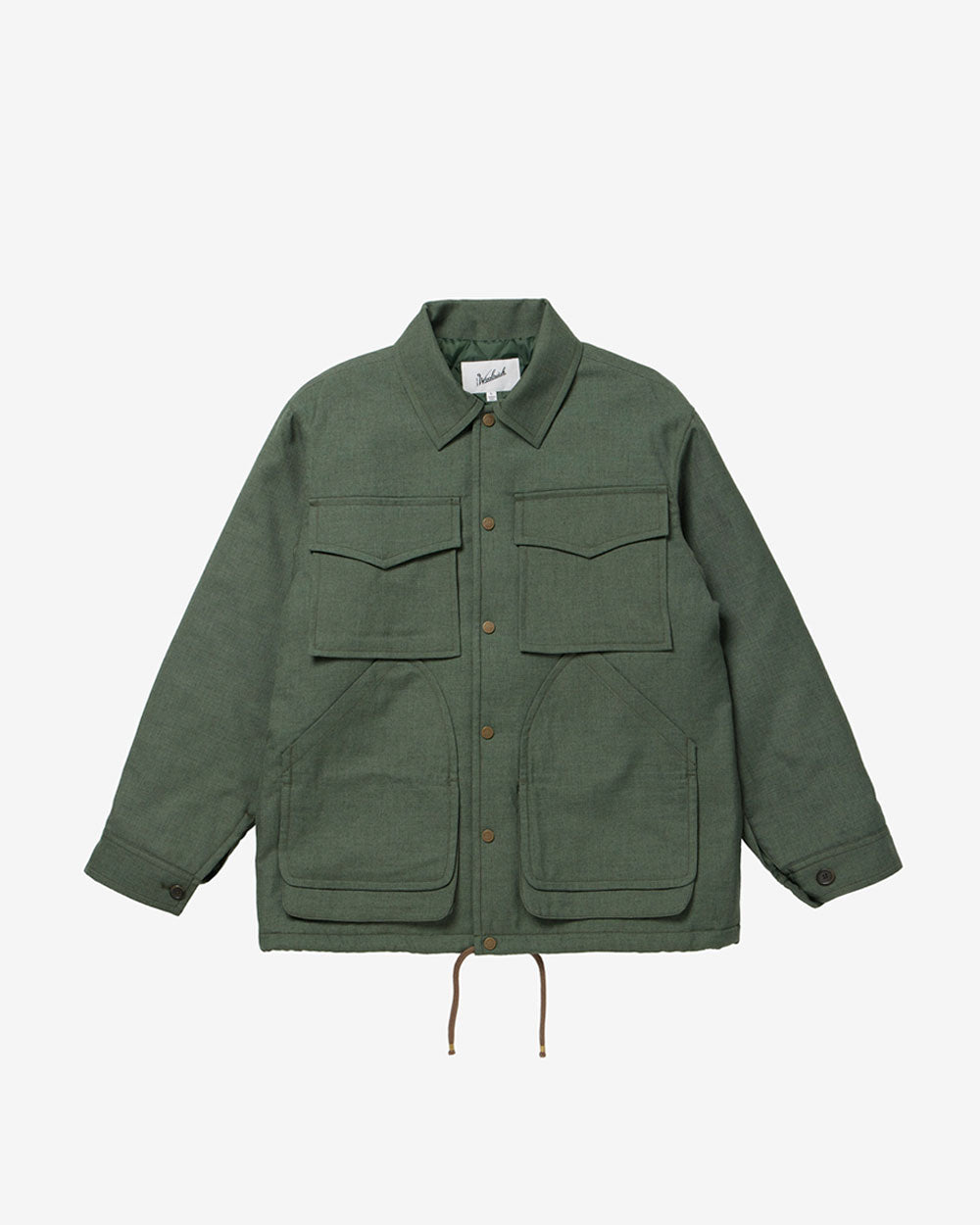 Wool Gabardine Cruzer Shirt - Khaki