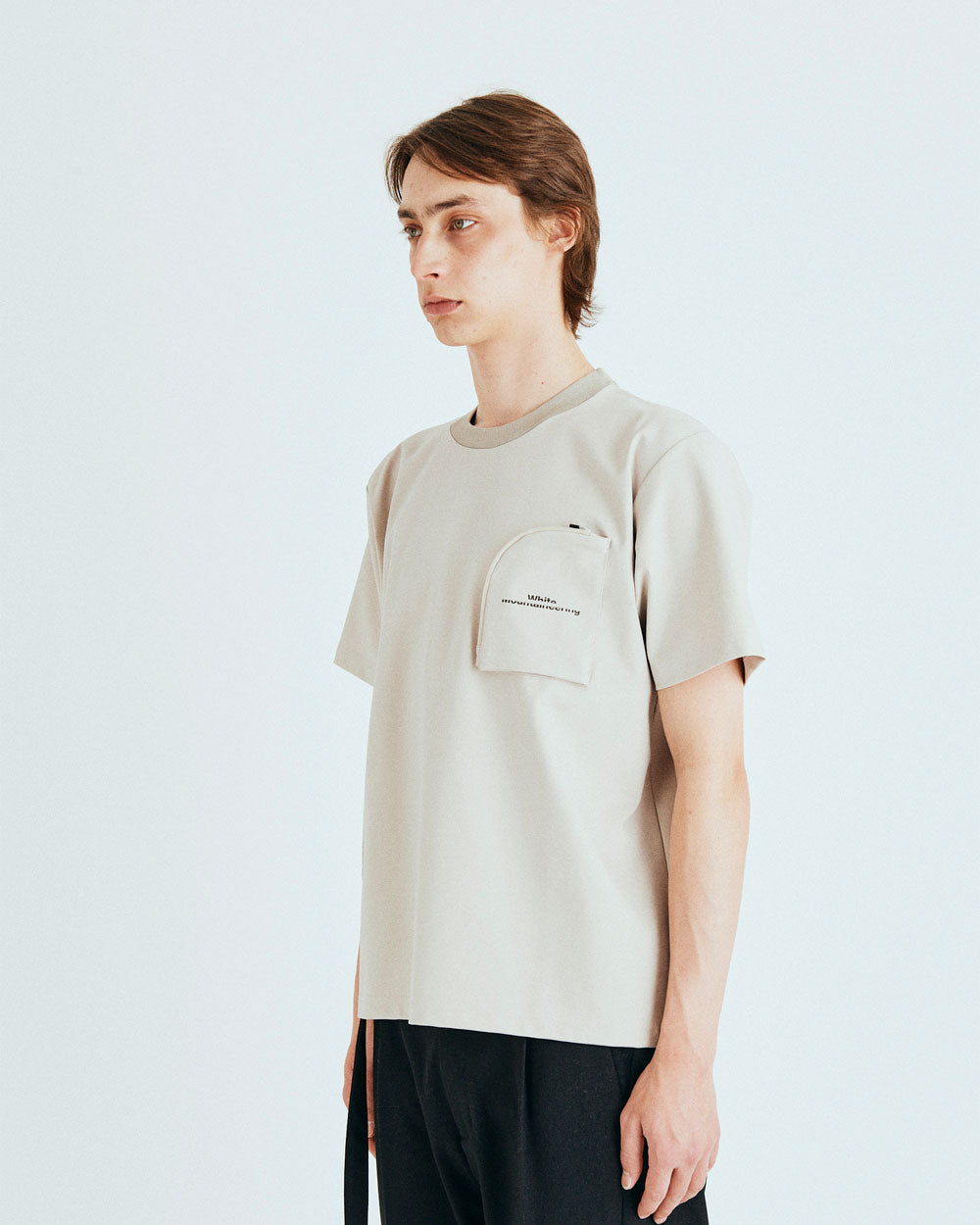 Zip Pocket T-Shirt - Beige