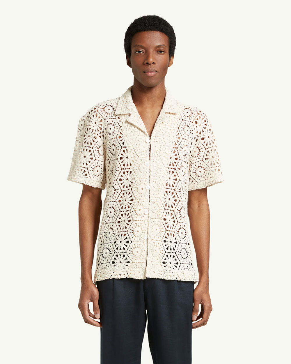 Achilles (Gentleman) Crochet Shirt - Ivory