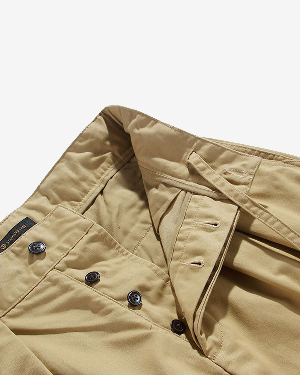 Adjustable Waist Trousers - Khaki