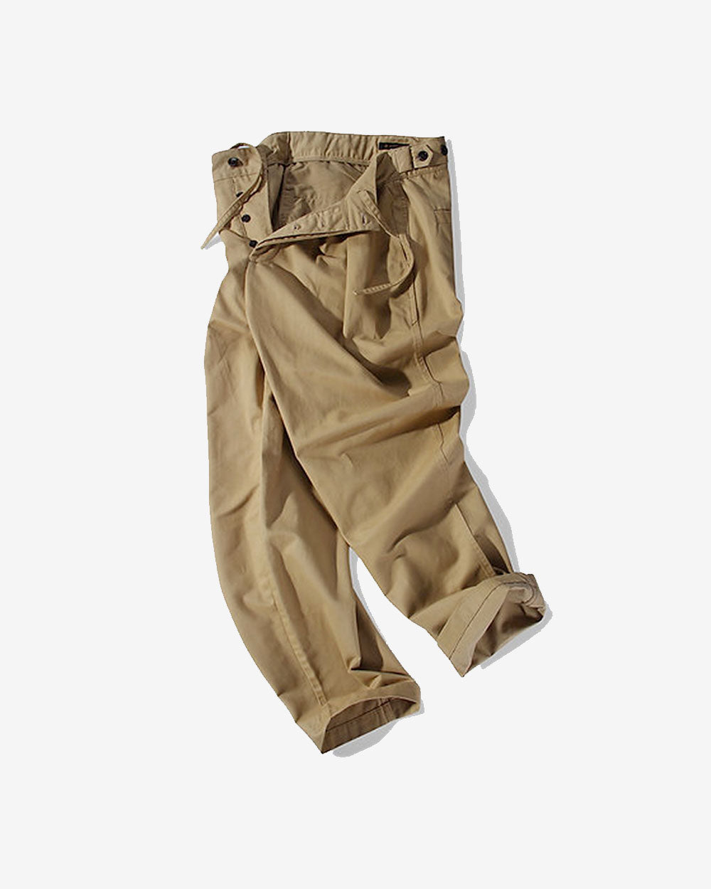 Adjustable Waist Trousers - Khaki