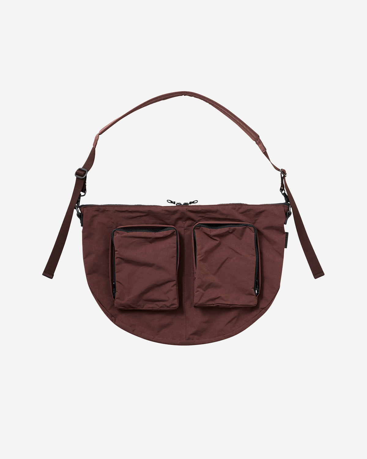 Gabardine Bodybag M - Bordeaux Brown