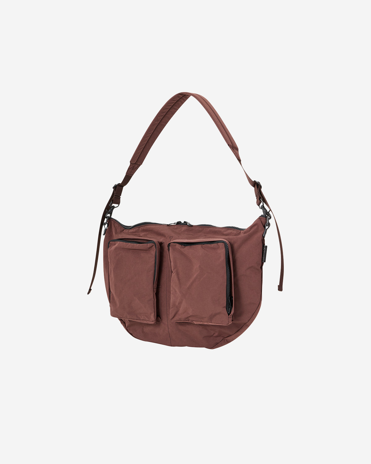 Gabardine Bodybag M - Bordeaux Brown