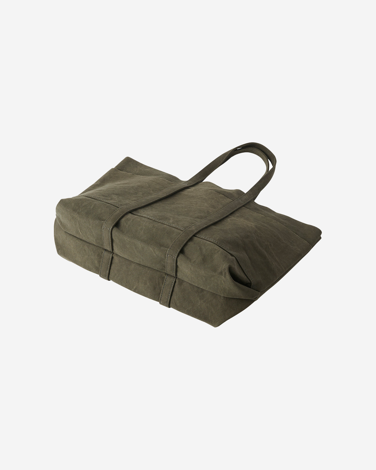 Washed Canvas 6 Pockets Tote M - Olive