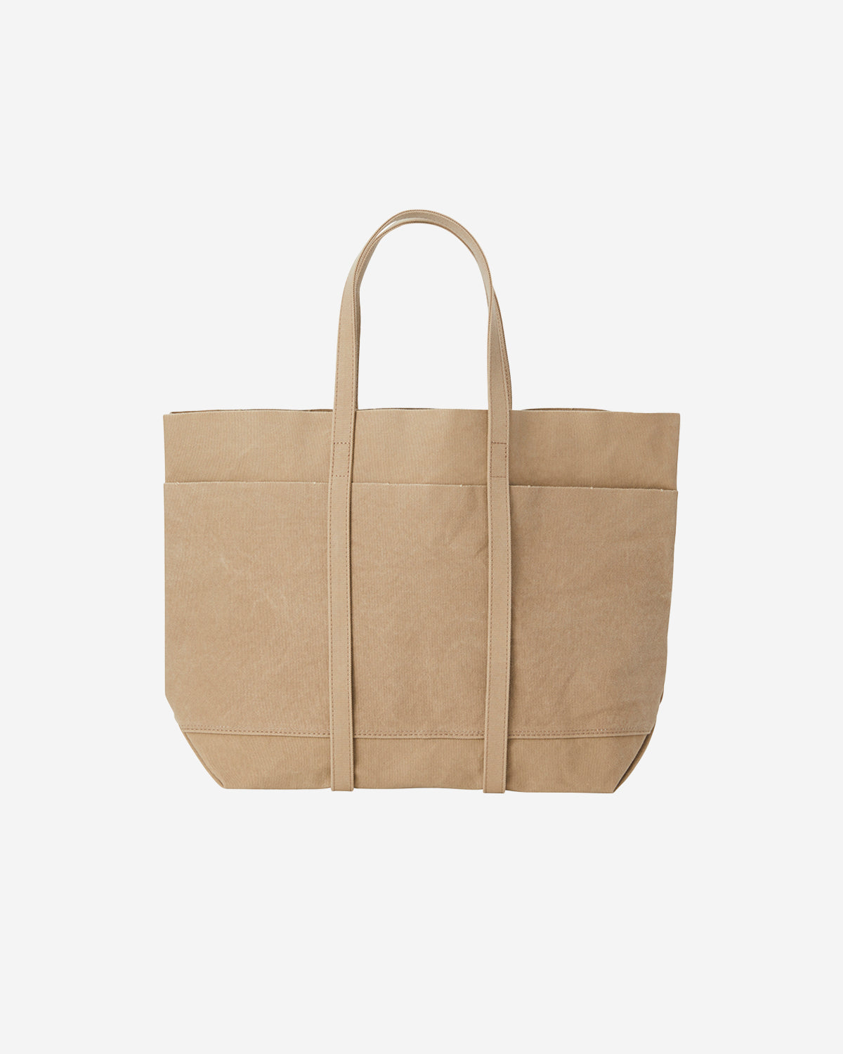 Washed Canvas 6 Pockets Tote M - Taupe
