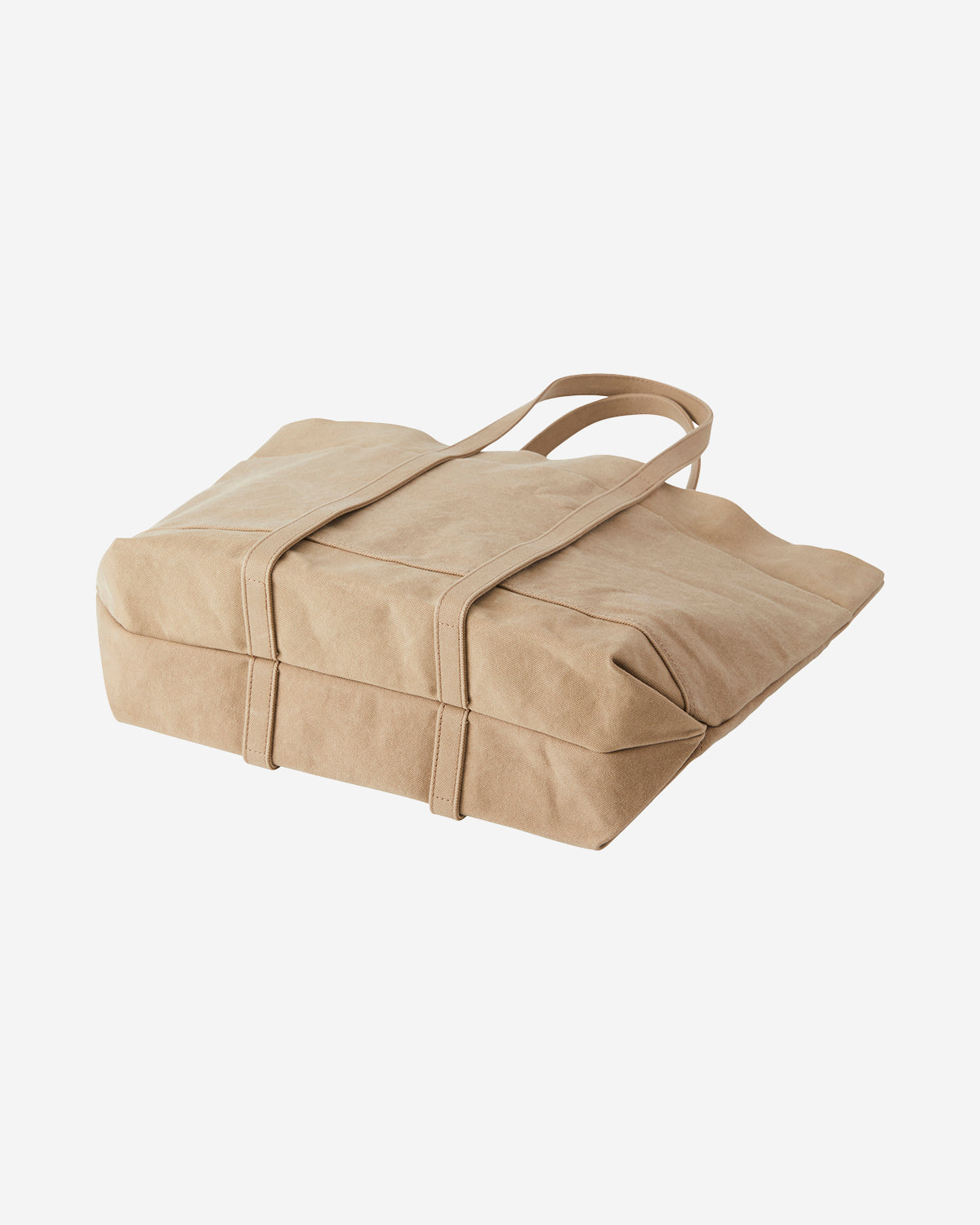 Washed Canvas 6 Pockets Tote M - Taupe