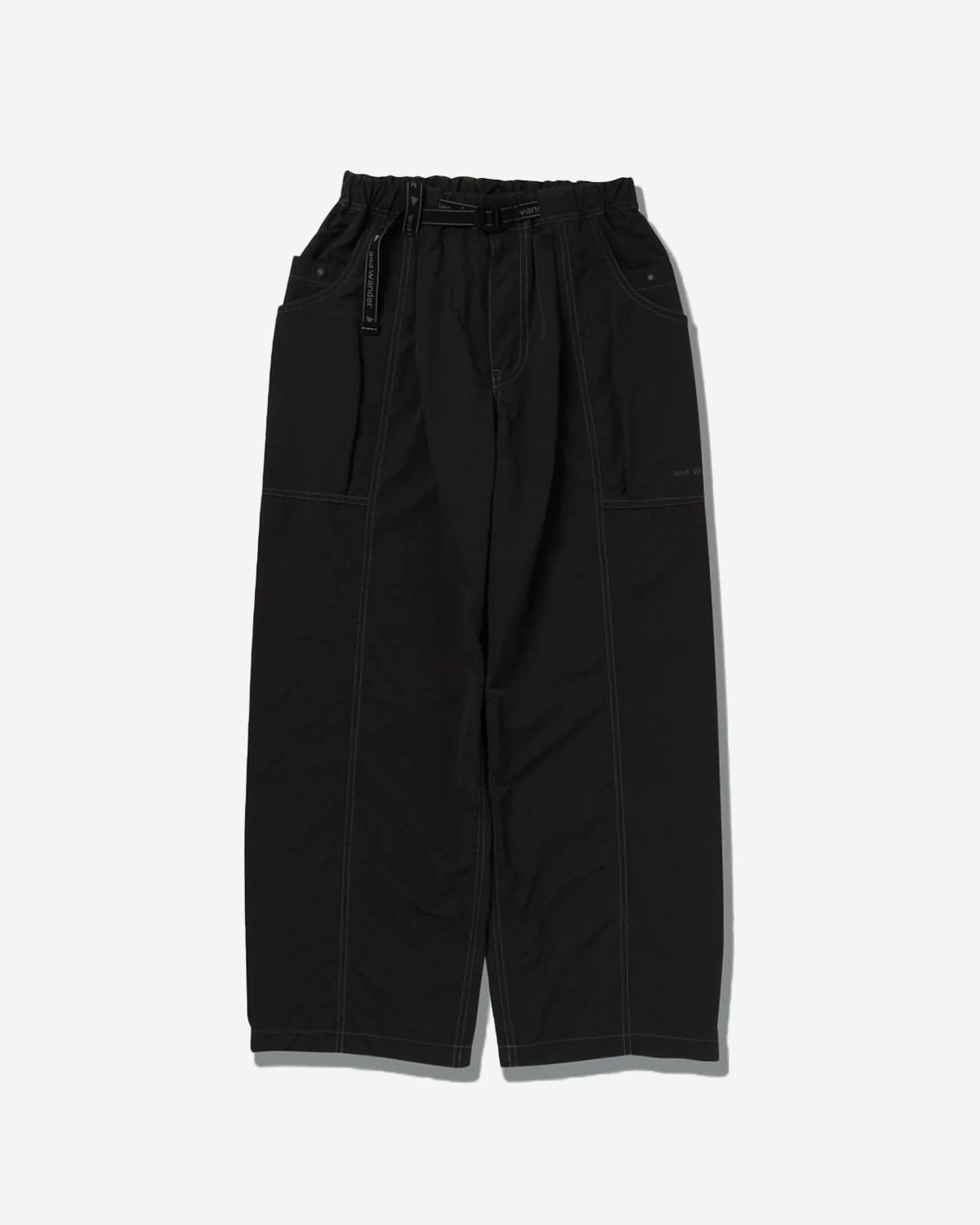 Crinkled Nylon Pants - Black