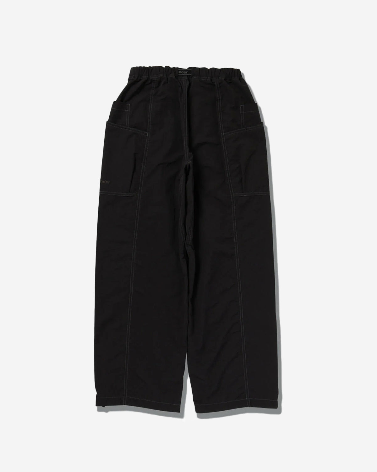 Crinkled Nylon Pants - Black