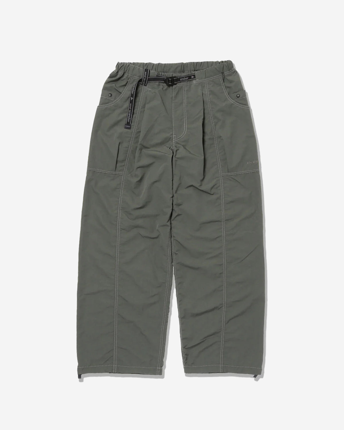Crinkled Nylon Pants - Olive