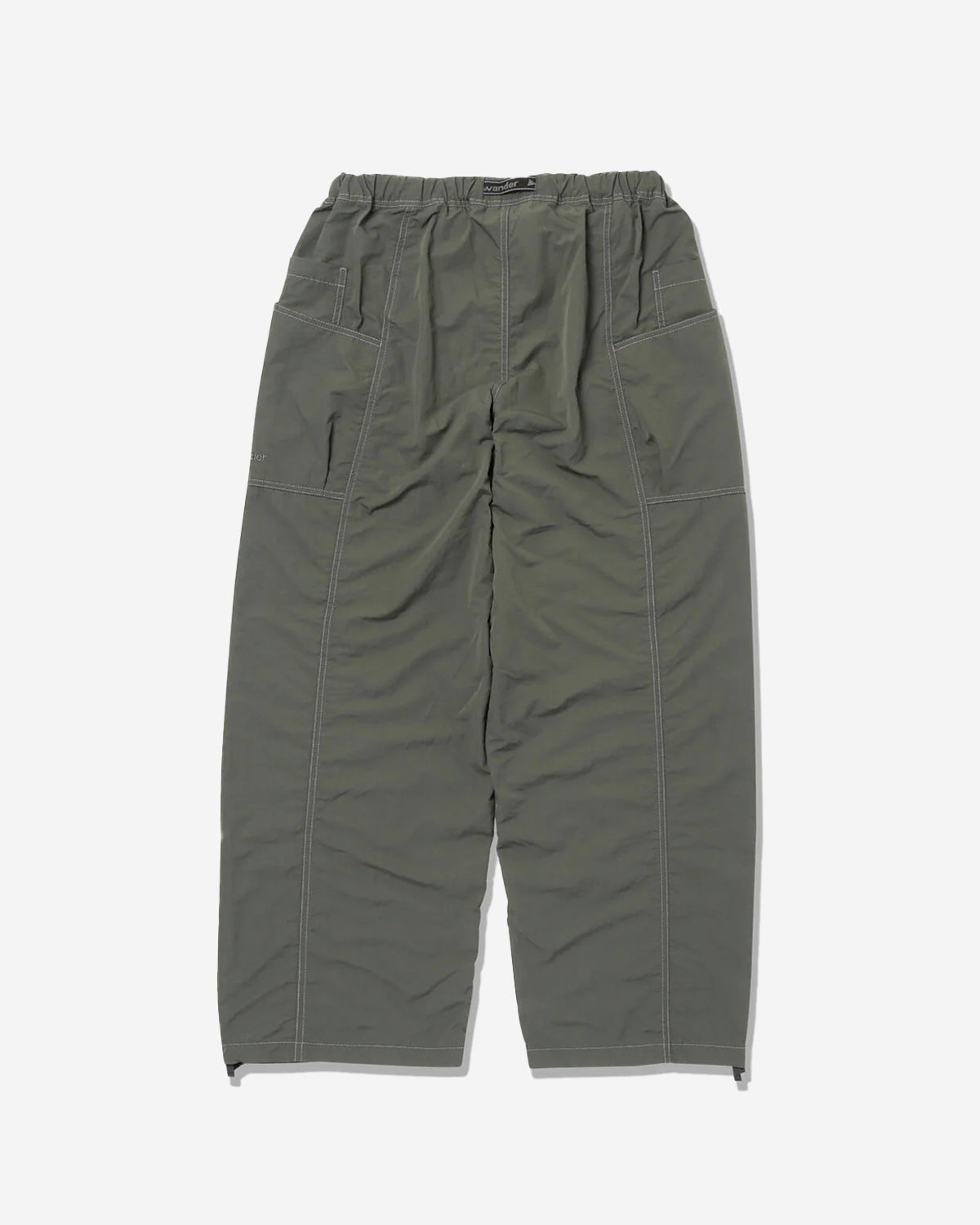 Crinkled Nylon Pants - Olive