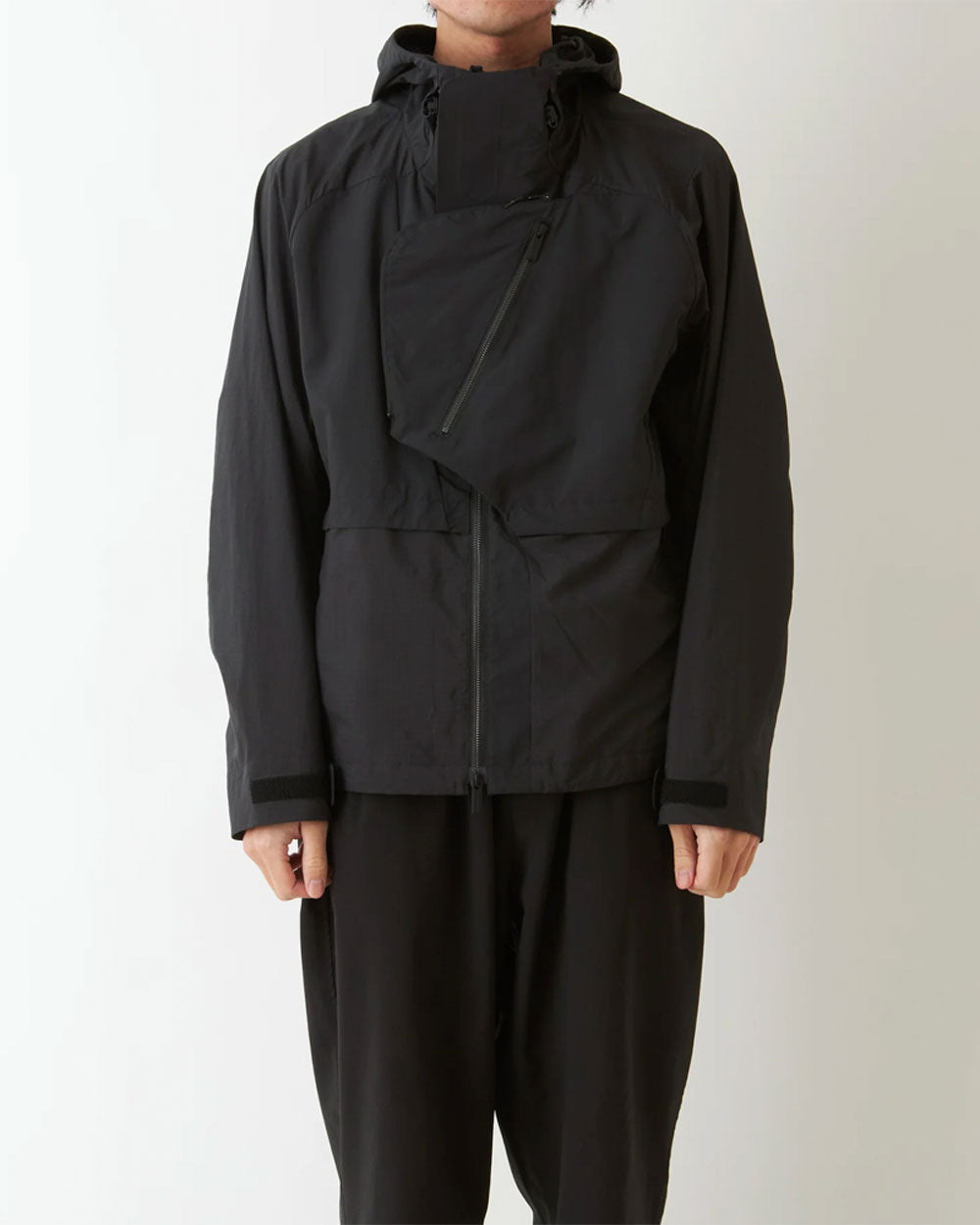 Asymmetry Short Jacket - Black