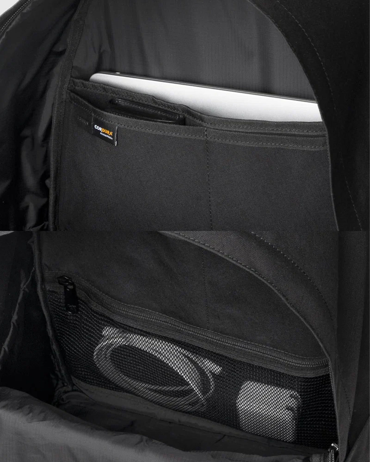 Nylon Backpack DP M 006 - Black x Gray