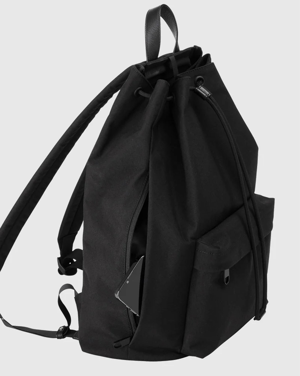 Nylon Backpack DS M 008 - Black