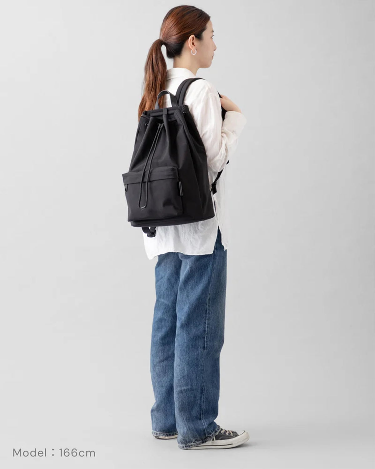Nylon Backpack DS M 008 - Black