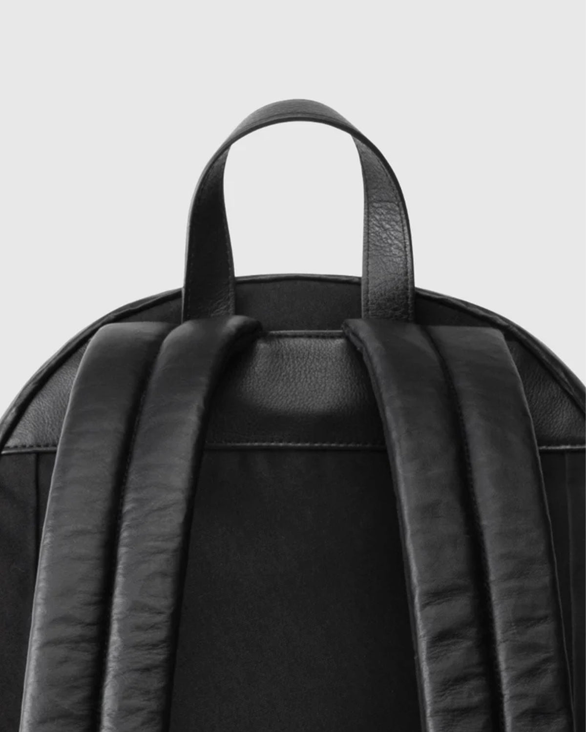 Leather Backpack M 017 - Black