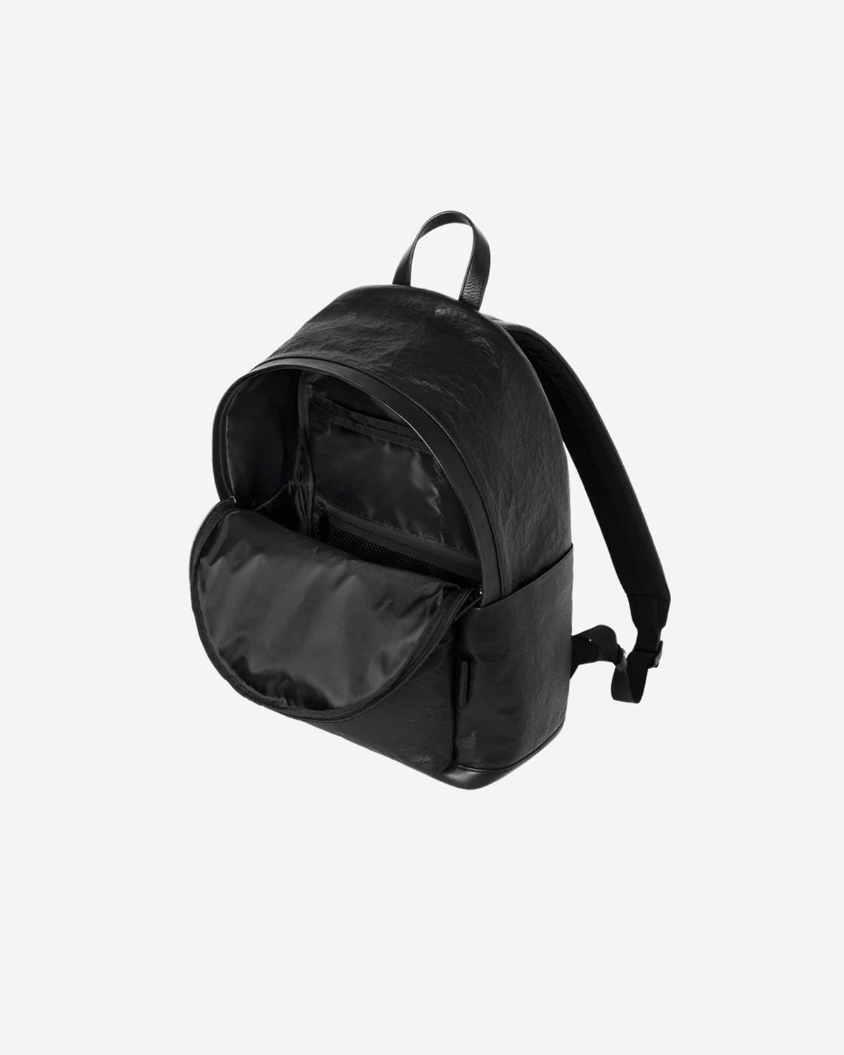 Leather Backpack M 017 - Black