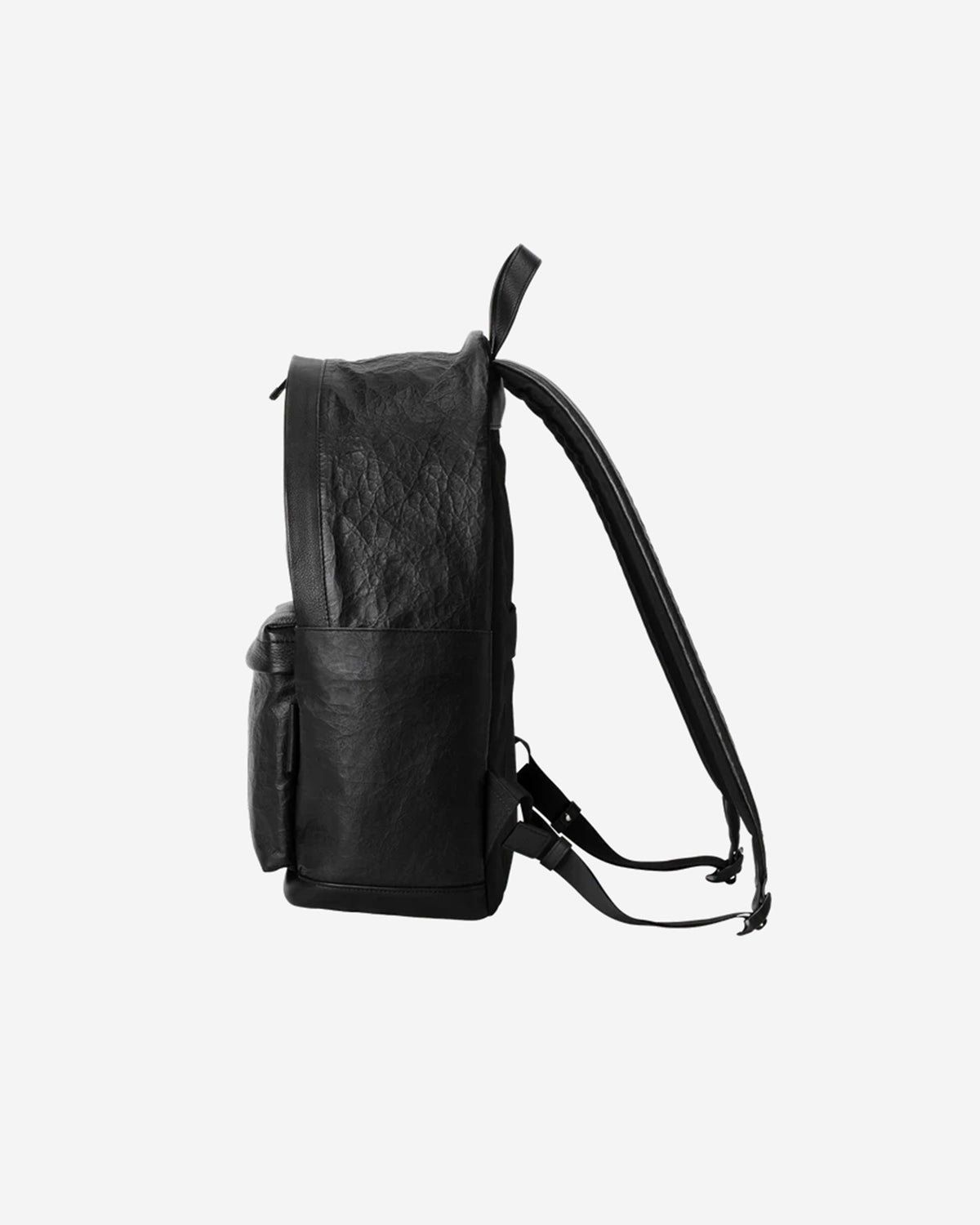 Leather Backpack M 017 - Black