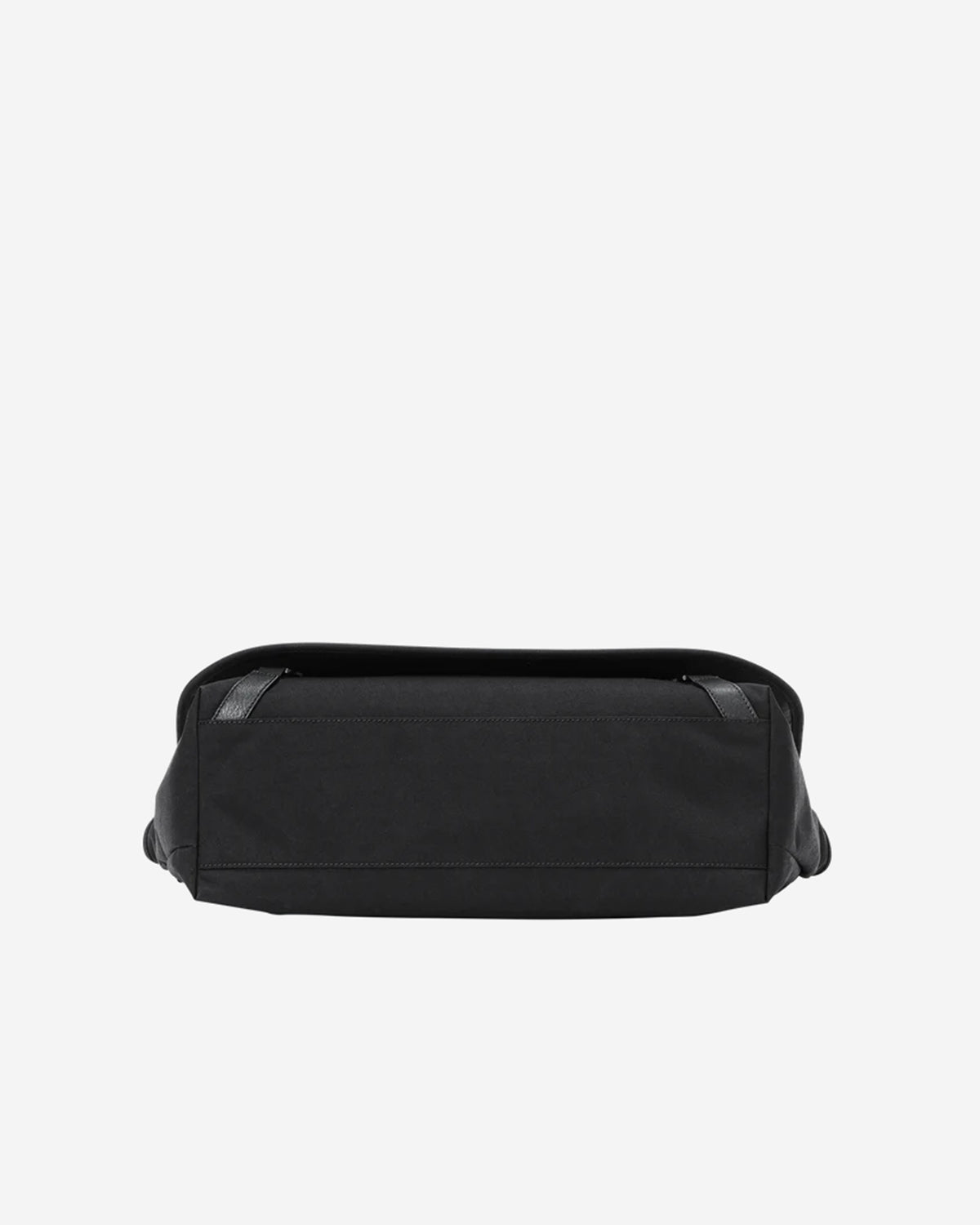 Leather Combi Messenger Bag Large - Black