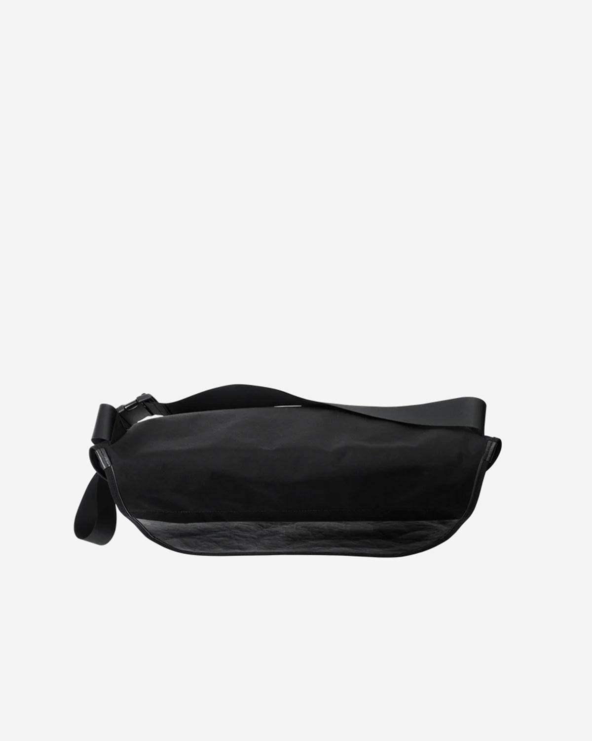 Leather Combi Messenger Bag Large - Black