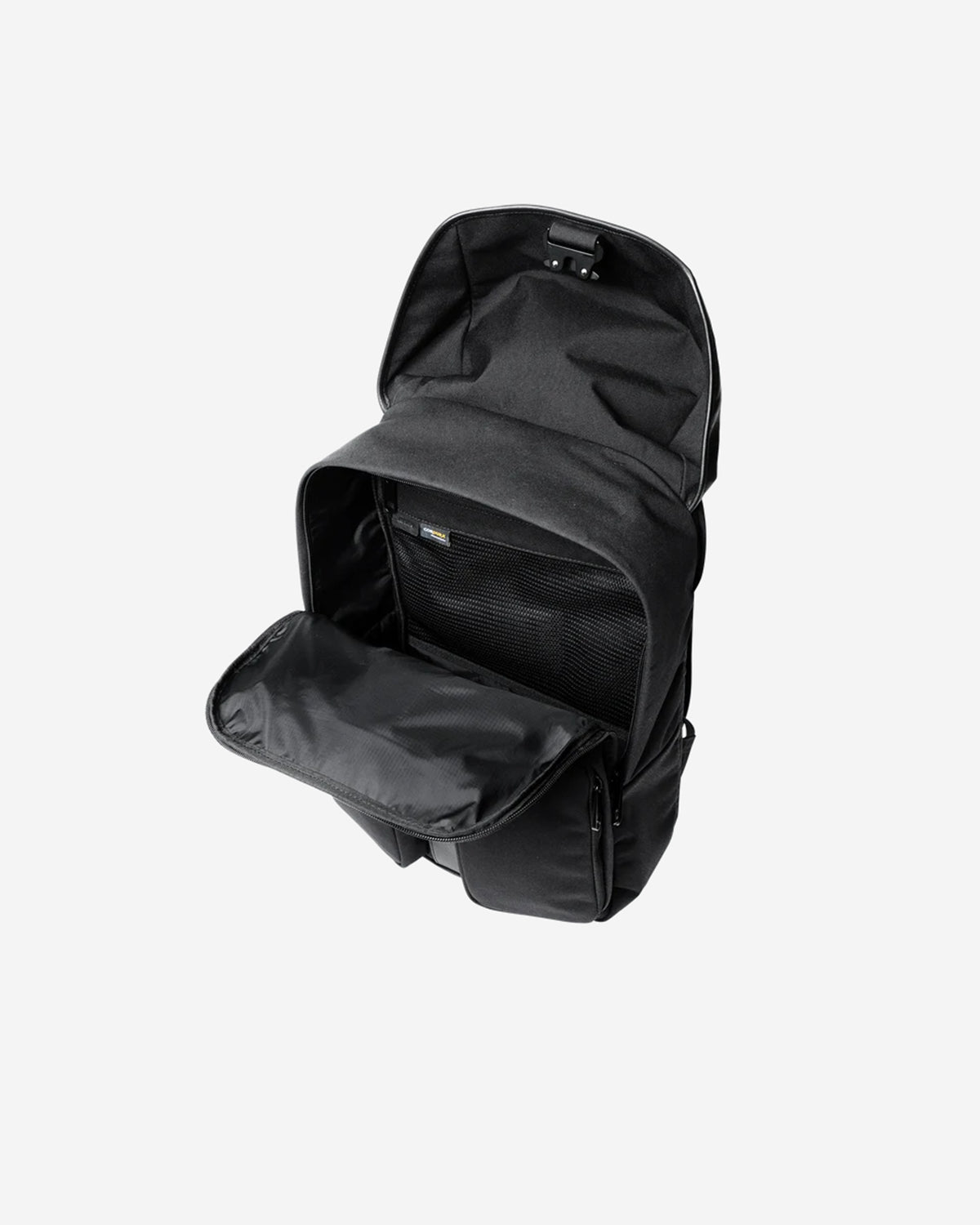 Leather Combi Square Backpack - Black