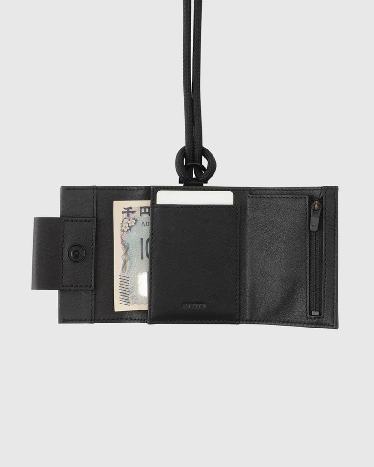 Leather Mini Wallet 019 - Black