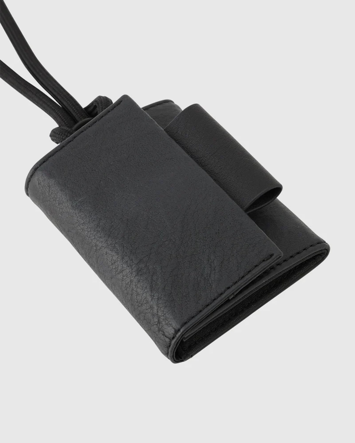 Leather Mini Wallet 019 - Black