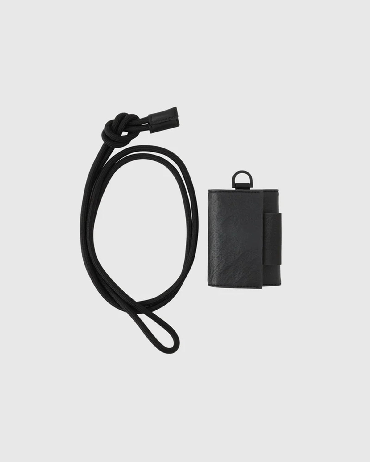Leather Mini Wallet 019 - Black