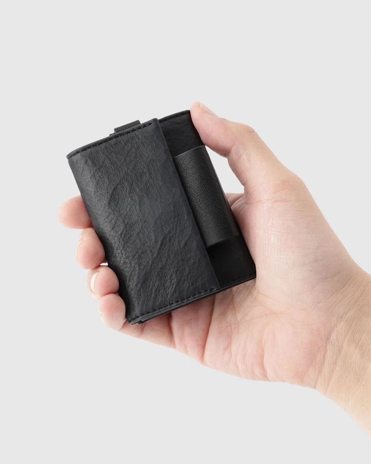 Leather Mini Wallet 019 - Black
