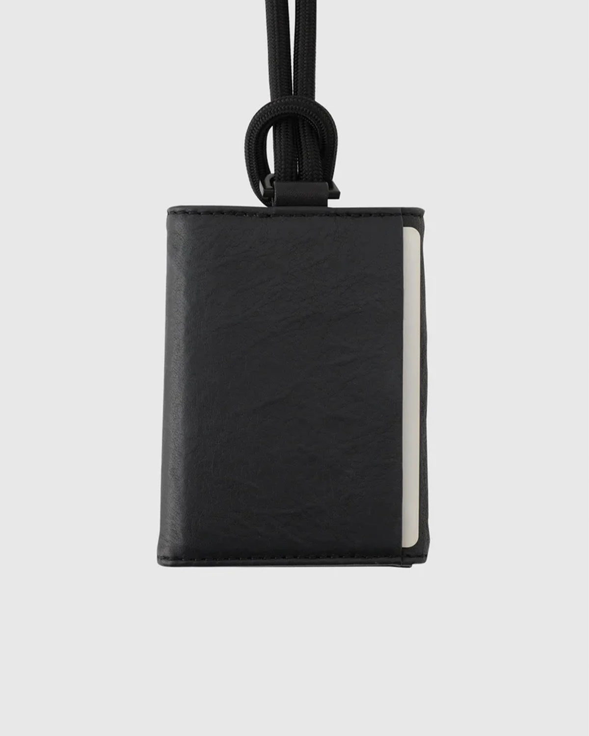 Leather Mini Wallet 019 - Black x Gray