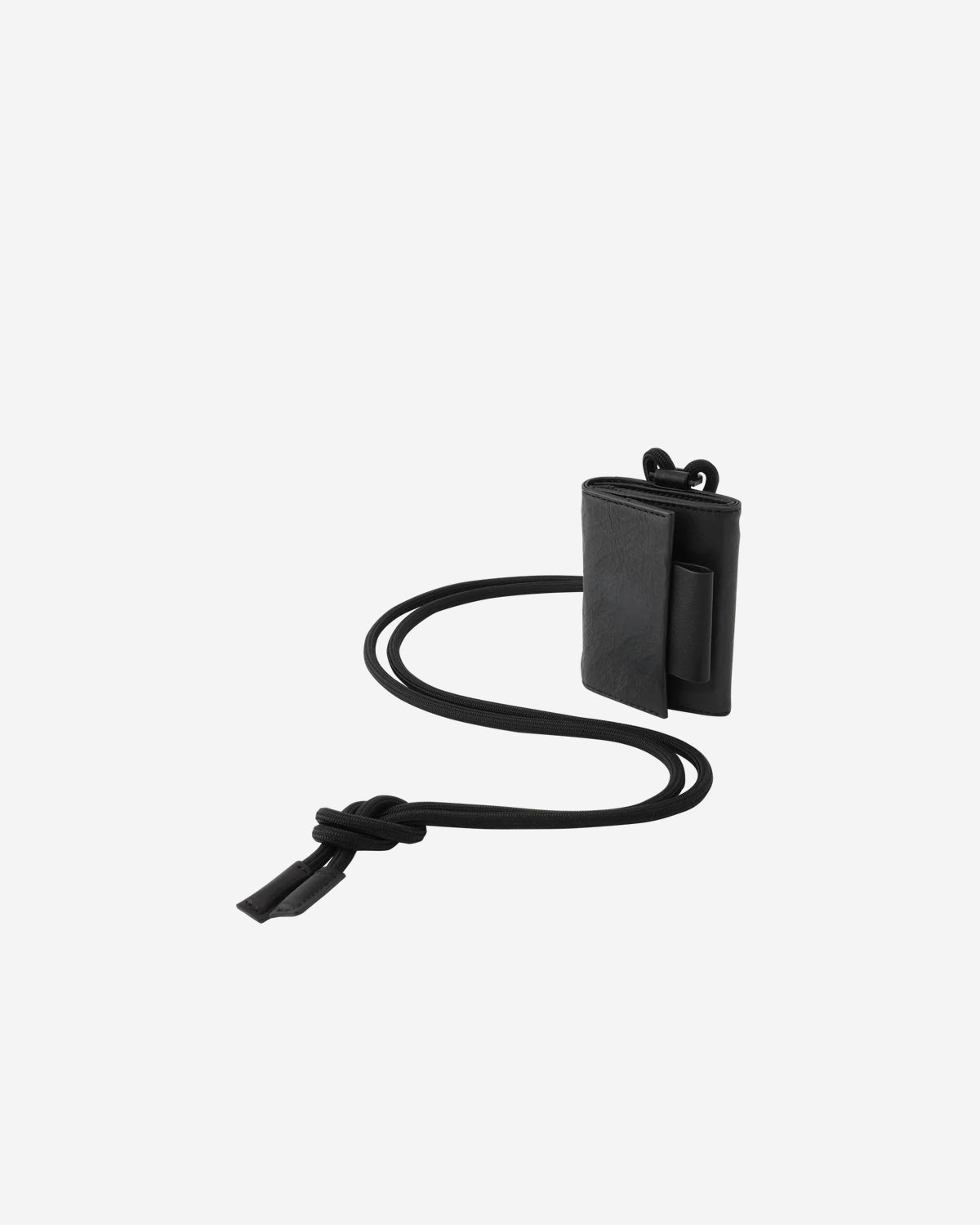 Leather Mini Wallet 019 - Black x Neon Yellow