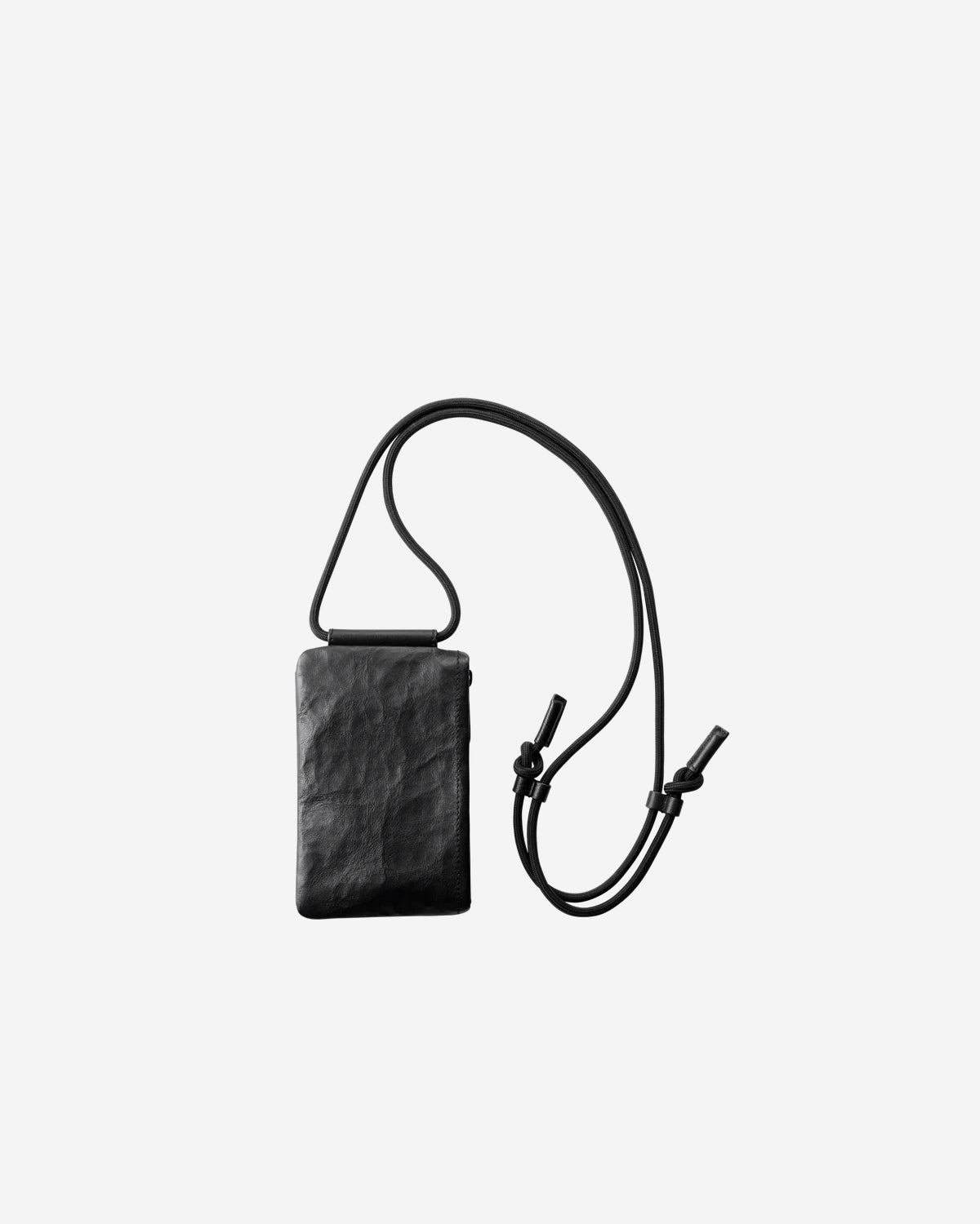 Leather Phone Crossbody 014 - Black