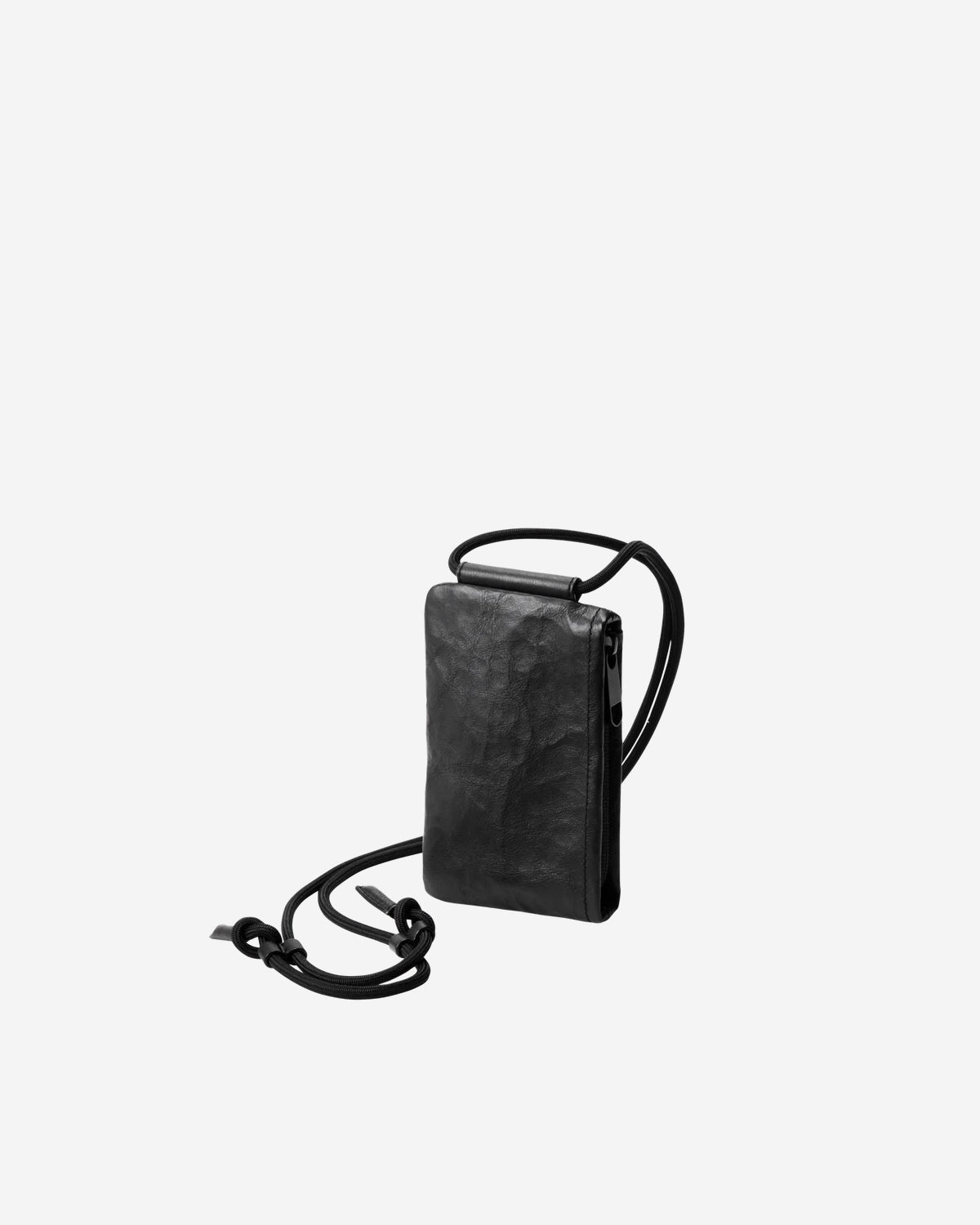 Leather Phone Crossbody 014 - Black