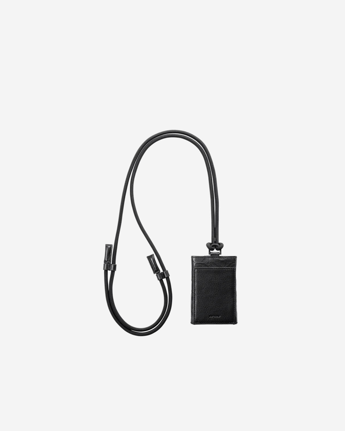 Leather Shoulder Wallet - Black